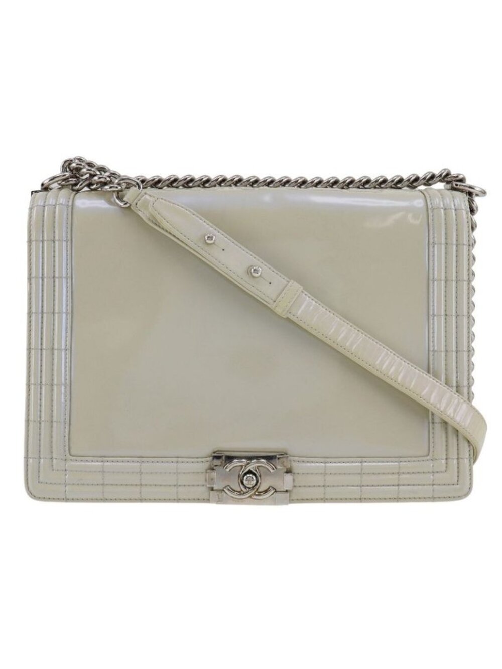 Chanel Chain Shoulder Boy Patent Bag